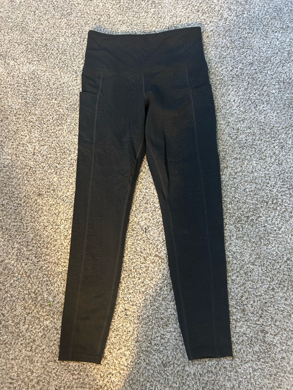 Tuff Athletics Black Textured Leggings
